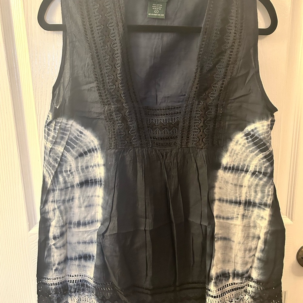 Tie dye top size Large. Boho loose fit. Sku13
